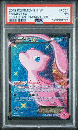 2013 POKEMON B&W LEGEND TREASURES RADIANT COLL #RC24 FULL ART/MEW EX PSA 7 - Image 1