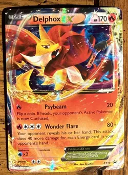 Pokemon Black Star Promo Delphox EX XY19 EXCELLENT or Better - Image 1