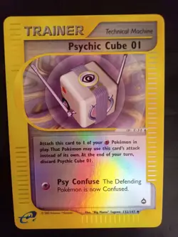 Pokemon Aquapolis Trainer Psychic Cube Reverse Holo 132/147 (GREAT CONDITION) - Image 1