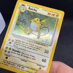 Pokemon TCG Raichu Unlimited Base Set 14/102 Holo Rare 80 - NM - Image 3