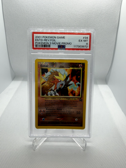 2001 Pokemon Entei Reverse Foil Pokemon 3 Movie Promo PSA 6 #34 - Image 1