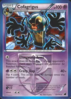 Cofagrigus (Team Plasma) (57) 57/116 Rare Plasma Freeze Lightly Played Pokemon C - Image 1