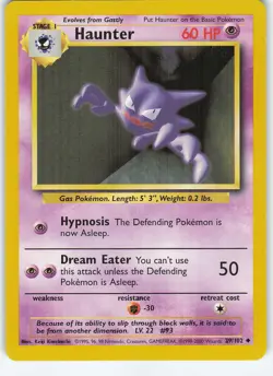 Haunter 029/102 Uncommon Regular Base Set NM/LP Pokemon - Image 1