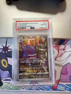 2022 Pokemon Gengar Full Art Dark Phantasma #74 PSA Graded 10 - Image 1