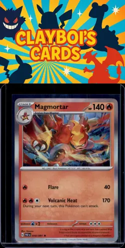 Magmortar Holo Rare SV: Paldean Fates Pokemon TCG 010/091 NM+ - Image 1