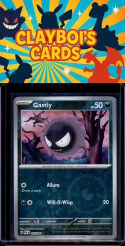 Gastly Reverse Holo SV: Paldean Fates Pokemon TCG 055/091 NM+ - Image 1