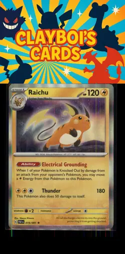 Raichu Holo Rare SV: Paldean Fates Pokemon TCG 019/091 NM+ - Image 1