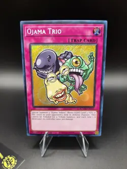 Yu-Gi-Oh! Ojama Trio BLMM-EN010 (chibi) Secret Rare 1st Ed *Pack Fresh* - Image 1