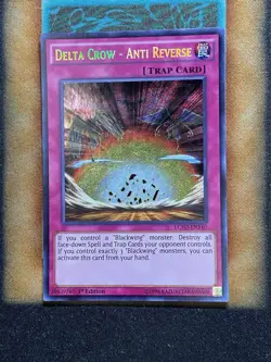 Yugioh Delta Crow - Anti Reverse LC5D-EN140 Secret Rare 1st Ed NM - Image 1