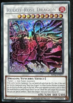 Yu-Gi-Oh! - Ruddy Rose Dragon - (MP22-EN077) 1st Edition, PSR, NM - Image 1