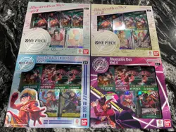 ONE PIECE Illustration Box 1-4 Sealed Boa Nami Luffy Zoro promo card Ban Dai - Image 1