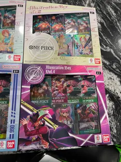 ONE PIECE Illustration Box 1-4 Sealed Boa Nami Luffy Zoro promo card Ban Dai - Image 3