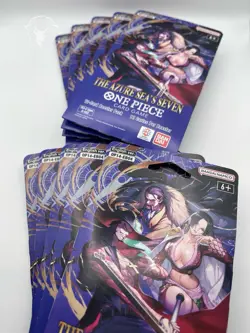 One Piece OP14 The Azure Sea’s Seven Sleeved Booster Pack Lot Of 10 - In Hand - Image 1