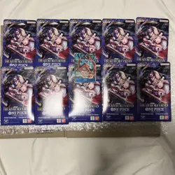 One Piece TCG The Azure Seas Seven (10) Sleeved Booster Packs IN HAND+English - Image 1