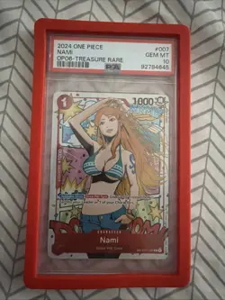 One Piece 2024 Wings of the Captain Nami OP-06 #007 Treasure Rare Beckett&PSA10! - Image 3