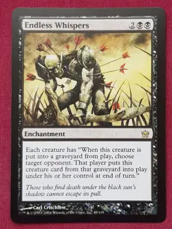 Magic The Gathering FIFTH DAWN ENDLESS WHISPERS black card MTG - Image 1