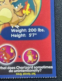 Charizard #06 Burger King PokeTrivia Card Pokemon TCG LP/MP - Image 4