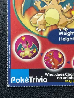 Charizard #06 Burger King PokeTrivia Card Pokemon TCG LP/MP - Image 5