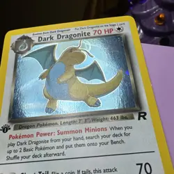 Pokemon TCG Dark Dragonite Holo Rare Card First Edition 5/82 - Image 4