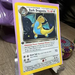 Pokemon TCG Dark Dragonite Holo Rare Card First Edition 5/82 - Image 5