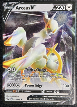 [NM] Arceus V 122/172 Brilliant Stars Metal Card Ultra Rare 2022 - Image 1
