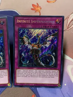 Infinite Impermanence Secret Rare Card RA01-EN075 25th Anniversary 1st Edition - Image 3