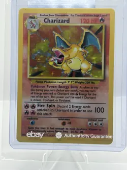 Pokemon Charizard 4/102 Base Set Holo Rare 120 HP English Card 1999 - Image 5