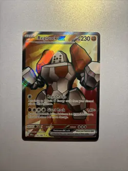 Pokemon TCG Regirock EX 214/182 Destined Rivals Ultra Rare NM Card - Image 1