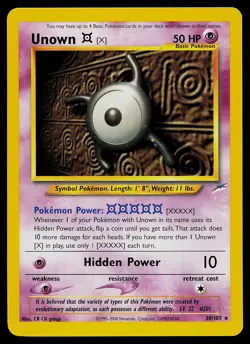 Pokemon Card - Unown [X] Neo Destiny 30/105 Rare - Image 1