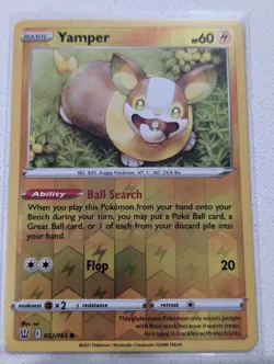 Yamper 052/163 Reverse Holo Battle Styles Sw&SH Pokemon Card TCG Nm - Image 1