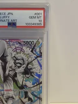 PSA 10 Monkey D. Luffy Nika ST21-001 Leader Parallel One Piece Card Japanese - Image 3