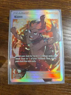 Kiawe Holo Ultra Rare Trainer Card 144/147 Burning Shadows Pokemon TCG Full Art - Image 2
