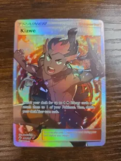 Kiawe Holo Ultra Rare Trainer Card 144/147 Burning Shadows Pokemon TCG Full Art - Image 3