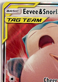 Eevee & Snorlax GX Tag Team 120/181 Holo Ultra Rare Card Pokemon TCG - LP - Image 2