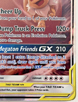 Eevee & Snorlax GX Tag Team 120/181 Holo Ultra Rare Card Pokemon TCG - LP - Image 5
