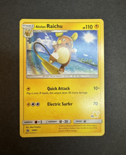 Alolan Raichu SM65 Black Star Promo Pikachu Stamped #25 Pokemon TCG Card NM/MINT - Image 1