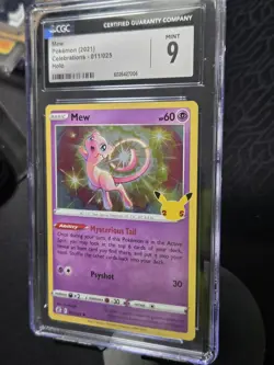 ✨✨ CGC 9 Mew 011/025 Celebrations 25th Anniversary Holo Pokemon Card - Image 2