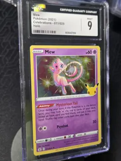✨✨ CGC 9 Mew 011/025 Celebrations 25th Anniversary Holo Pokemon Card - Image 3