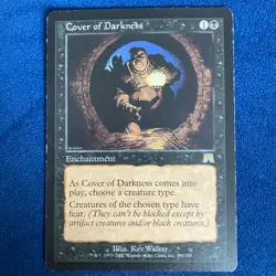 MTG Cover of Darkness, Onslaught, Rate Black Magic The Gathering Card - Image 1
