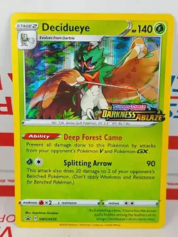 Decidueye - SWSH035 - Pokemon Sword & Shield Promo PreRelease Holo Rare Card NM - Image 1