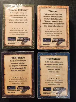 4 Urza's Saga Theme Decks Sleeper Tombstone Special Delivery Plague MTG Sealed - Image 2