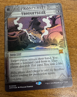 Thoughtseize Outlaws of Thunder Junction: Breaking News Foil NM-M Unplayed - Image 1