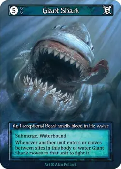 FOIL Sorcery Contested Realm - Giant Shark (Foil) - Beta (B) - Image 1