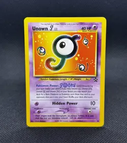 Unown J 38/53 Black Star Promo Rare Pokemon TCG 2001 Vintage - Image 1