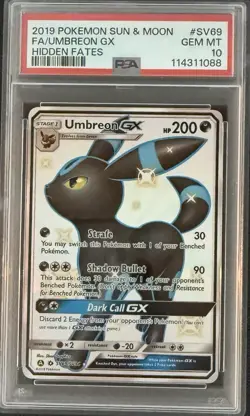 Umbreon GX #SV69/SV94 - 2019 Pokemon Sun & Moon Hidden Fates - Gem MINT PSA 10 - Image 1