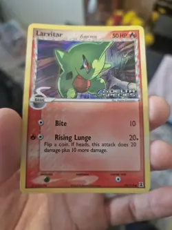 Pokemon TCG Larvitar (Delta) EX Delta Species 73/113 Reverse Holo Mint/NM - Image 1