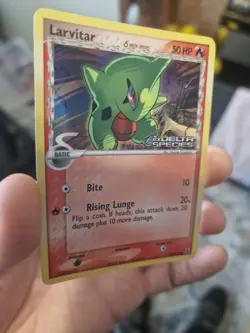 Pokemon TCG Larvitar (Delta) EX Delta Species 73/113 Reverse Holo Mint/NM - Image 2
