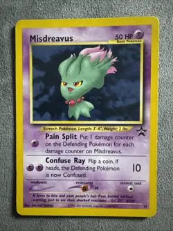 Pokemon TCG Misdreavus Black Star Promo 39 WOTC 2001 Pokemon League Non Holo - Image 1