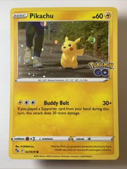 Pikachu (Cosmos) 027/078 - Pokemon GO Holo (NM) - Image 1