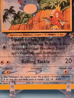 Pokemon TCG Marill Southern Islands Reverse Holo 11/18 *Two (2) Swirls* HP - Image 2